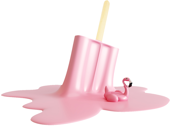 Pink Melted Popsicle