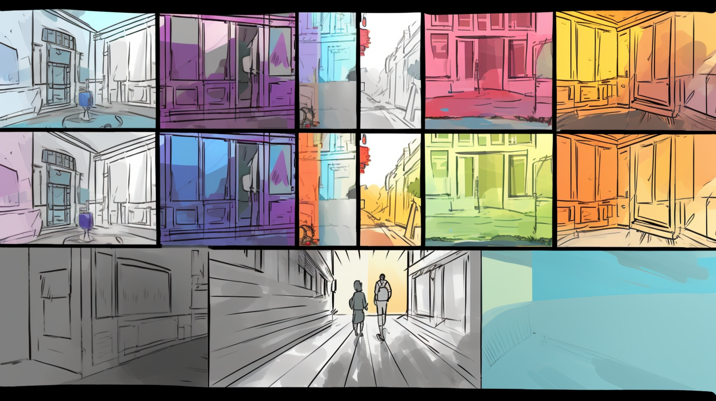 Storyboard for commercial